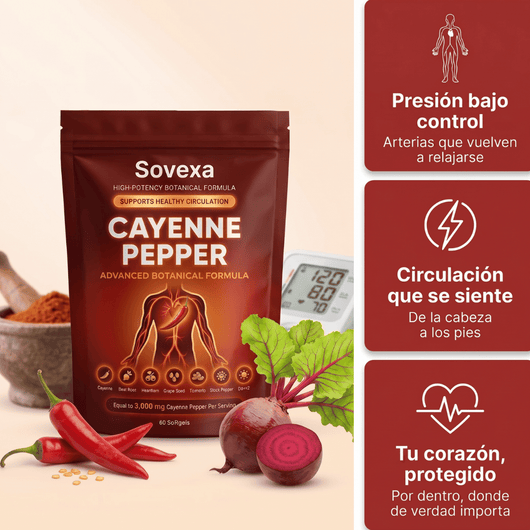 Sovexa Capsaicina Activa — Cápsulas Blandas de Cayena