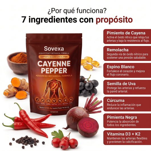 Sovexa Capsaicina Activa — Cápsulas Blandas de Cayena