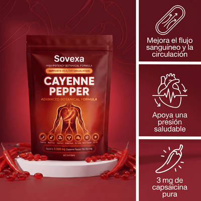 Sovexa Capsaicina Activa® — Cápsulas Blandas de Cayena