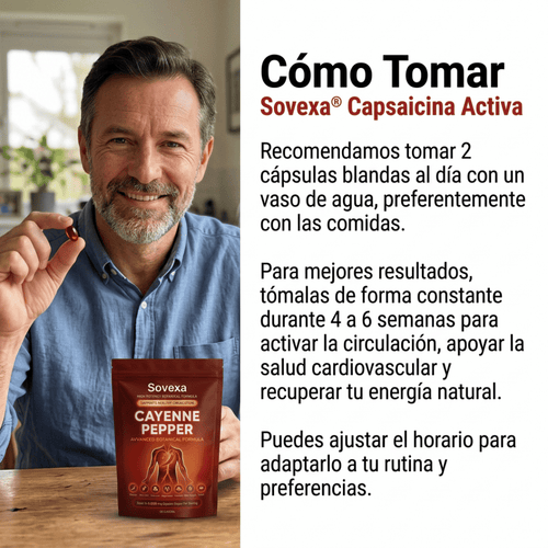 Sovexa Capsaicina Activa® — Softgels de Cayena